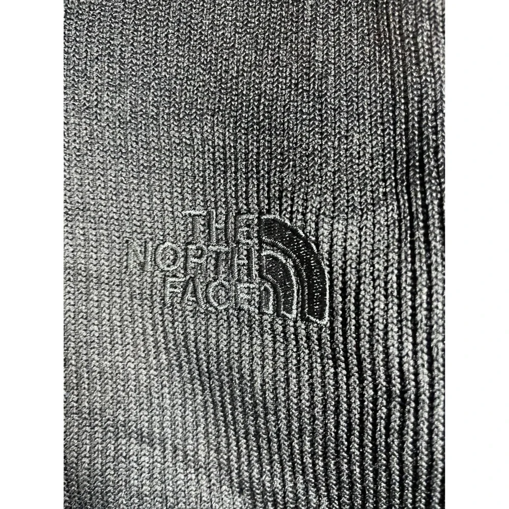 The North Face Fleece Jacket Mens XL Black Ribbed Knit Full Zip Mock Neck